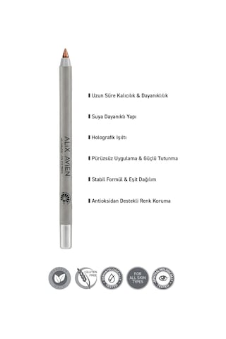 Suya Dayanıklı Kalıcı Holografik Işıltılı Göz Kalemi - Holographic Eye Pencil 04 Sunset Copper Turuncu