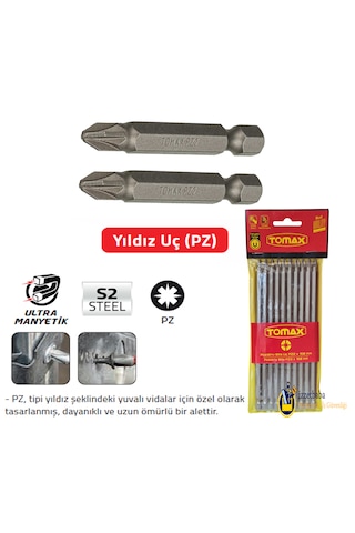 Tomax Pz2 X 150 Mm Bits Uç 10 Adet