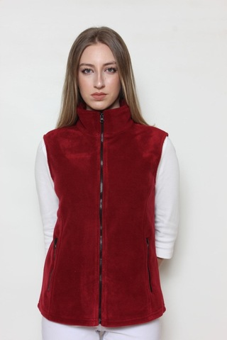 CottonCool Kadın Polar Yelek Bordo