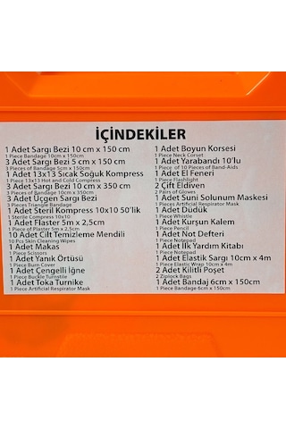 Super-bag Asr-5015 İlk Yardım Seti Büyük Fırst Aıd Kıt Plastik Çantalı
