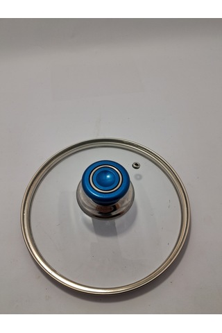 Cam Kapak 18 Cm Ve Parliement Mavi Kulp