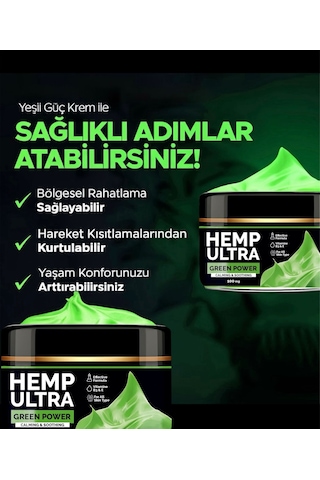 2 Kavanoz Green Power Hemp Cream Jel 2 X 100 Mg