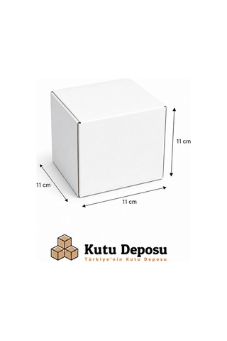 11x11x11 Cm Ofset Kupa Bardak Kutusu - Beyaz 50 Adet 1