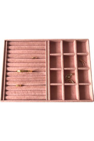 Yerli Üretim Venedik Model Süet Kumaş Pembe 34/24 Cm Tırnaklı-sos
