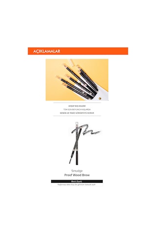 Missha Smudge Proof Wood Brow Bulaşmayan Kalıcı Doğal Kaş Kalemi Black