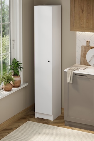Kapaklı 5 Bölmeli Çok Amaçlı Dolap Çok Amaçlı Mutfak Dolabı Banyo Dolabı Buket Beyaz Beyaz