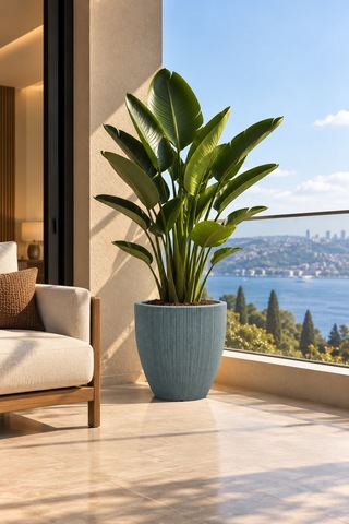 Bostann Dekoratif Saksı - Botonıa 020 - 30l - Gri 30 Lt