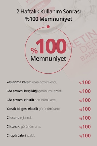 Retinal Ve Kolajenle Kırışıklık Ve Gözenek Karşıtı Maske Dermatory Pro Vita-a Retinal Derm Band Mask