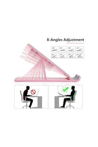 7 Kademe Ayarlanabilir Laptop Standı Ergonomik Kullanım İçin
