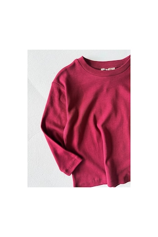 Poala Kids Bordo Uzun Kol Basic Tshirt