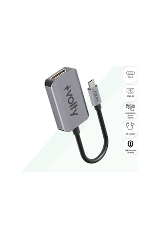Type-c To Hdmı 4k 60hz Görüntü Aktarıcı Dönüştürücü, Alüminyum, Cs5265 V0302001