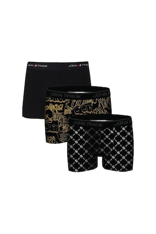 John Frank Logolu Pamuklu 3'lü Paket Boxer Erkek Boxer Jfbs3 Lacivert-ssarı-sbeyaz