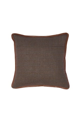 Yargıcı Deri Detaylı Kare Yastık 50x50 Cm 26knht1025n St