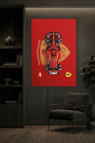 Formula 1 Motors Temalı Dekoratif Cam Tablo -13