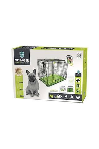 M-pets Voyager 2 Kapılı Köpek Kafesi Medium Yeşil 76x48x53 Cm 244-52029.02