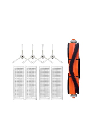 Xiaomi Mop 2 Pro Beyaz MJST1SHW Uyumlu Fırça Filtre Seti-9 Parça