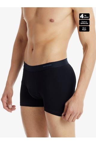 Erkek Boxer 4lü Paket Daily Comfort 9690 - Siyah Siyah