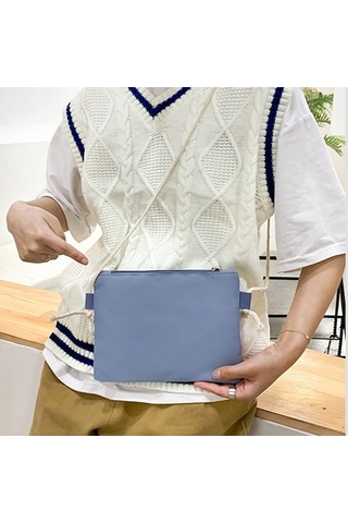 Lemestar Öğrenci İçin Kanvas Beşli Set: Okul Çantası, Sırt Çantası, Posta Çantası, Kalem Kutusu Ve El Çantası - Mavi Mavi