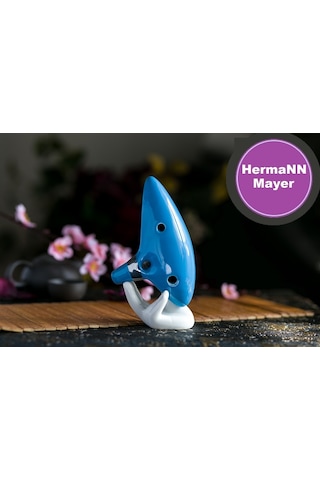 Hermann Mayer Hmo12Bl Pro Seramik Alto Ocarina - Mavi