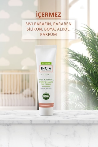 INCIA %100 Doğal Karın Çatlak Jel Kremi Organik Avokado Yağı 75 ML