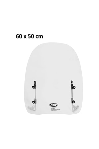 ABV Üniversal Şeffaf Siperlik 60 x 50 CM + Bağlantı Ekipmanı (Motosiklet Camı)