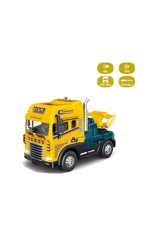 Klx600-345 Sürtmeli Işıklı Müzikli 1:24 Çekici Tır Kafası Çok Renkli