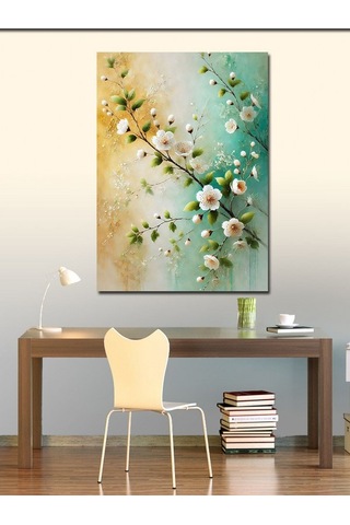 Kanvas Tablo Çiçekli Dal Motifi 100cmx140cm