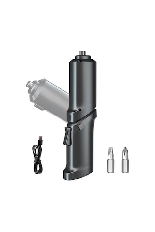 Ximistore9 3.5n/m Li-poly Akülü Elektrikli Tornavida Seti - Çevirkli Kafa, Led Işık, Ev Tamiri, Dolap Montajı, Tahta Delme, Usb Şarjlı, 2 Parça