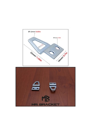 10 Ad Tablo Kancası Kıvrık Model - Metal Çerçeve Askısı Aparatı - Vidalı Fotoğraf Resim Asma Kancası Galveniz