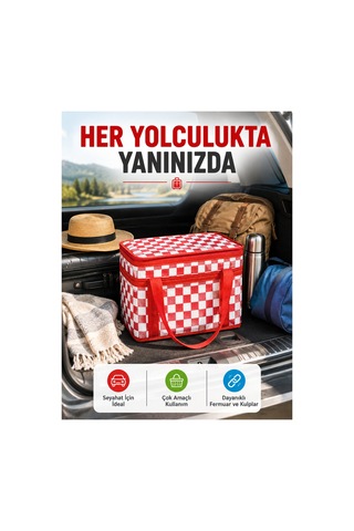 25 Litre Isı Yalıtımlı Termos Çanta Alüminyum Folyo İç Kaplamalı Piknik Çantası Siyah