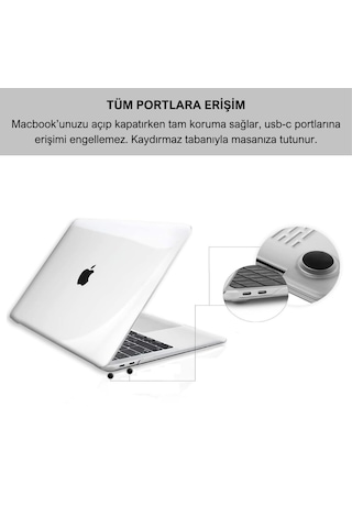 Macbook 13.6 İnç M5/m4/m3/m2 2026-2025-2024-2023-2022 Çip İle Uyumlu Dayanıklı Koruyucu Kılıf, Ultra İnce Kabuk Koruma Sert Kapak A3449 A3240 A3113 A2681 Şeffaf Sku: Smg8690010049834 1