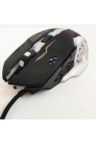 Gmx7 Rgb Gaming Mouse, 7 Tuşlu, Kablolu Usb, Gökkuşağı Led Aydınlatmalı, Optik Oyuncu Mouse, Stalker Warrior Gri