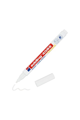 Edding 4085 Tebeşir Kalemi - Beyaz - 1 Tebeşir Kalemi - 1-2 Mm Yuvarlak Uçlu