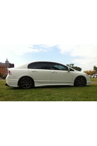 Honda Civic Fd6 Mugen Yan Marşpiyel Seti Plastik 2 Adet Mat Siyah 2006 2007 2008 2009 2010 2011 Karlık+ek+bodykit