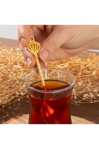 Porsima 004 6'lı Gold Çay Kaşığı Seti Çay Kaşığı