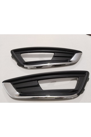 Ford Focus - Sis Far Çerçevesi Takım - Sağ/sol- Mat Siyah - Krom - Focus 15