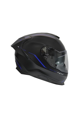 Nexx Y.100R React Kapalı Motosiklet Kaskı Mavi - Mat Siyah M