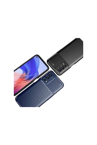 Oppo A55 4G Kılıf Karbon Silikon Case