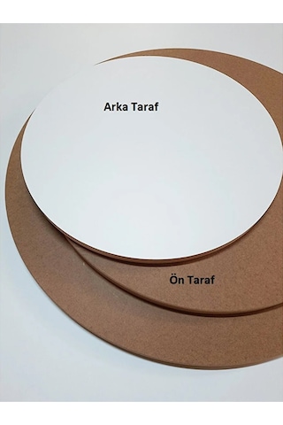 Ahşap Supla 10 Adet 30 Cm Yuvarlak Tekyüz Beyaz Çocuk Yaz-sil Boyanabilir Kara Tahta Oyuncak