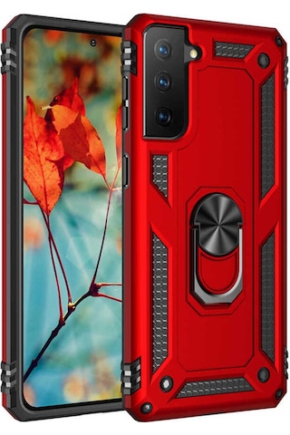 Galaxy S21 Kılıf Zore Vega Kapak Kırmızı