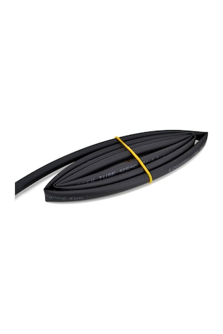 1 Metre 6,4mm Siyah Isı İle Daralan Makaron Kablo Izolasyon
