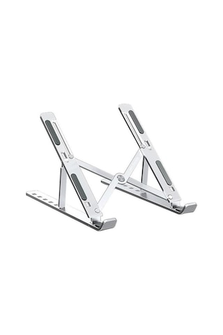 Torima JX-18 Katlanabilir Taşınabilir Metal Notebook Stand Gümüş