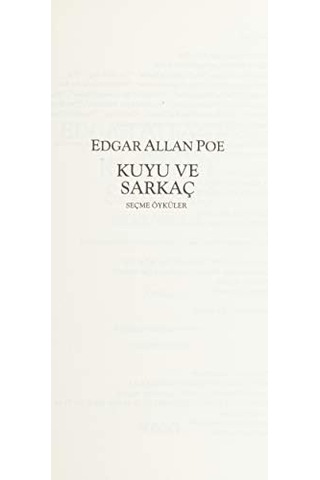 Kuyu Ve Sarkaç: Seçme Öyküler