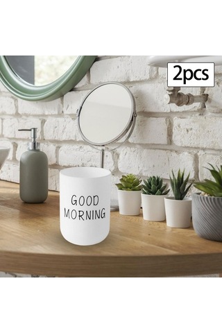 Pazly Tutucu Tezgah Tatil Suntek Fırçası Diş Beyaz Beyaz 330ml 2x Xy Beyaz