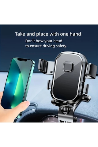 Boatshop1 Lcw Siyah 360 Derece Ayarlanabilir Araba Telefon Tutucu Kaymaz Silikon Tasarim Abs Malzeme Cesitli Araba Modelleri Icin Uyumlu