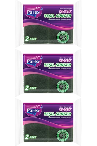 Klasik Yeşil 2'li Sünger Üçlü Paket
