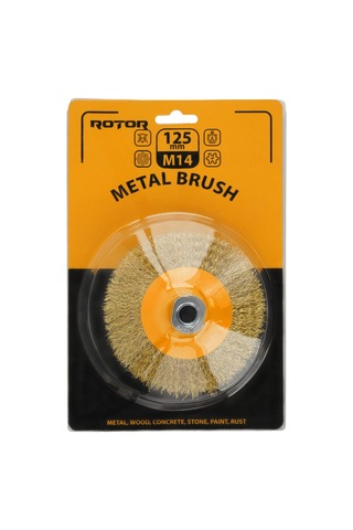 Konik Tel Fırça Rotor 125mm M14