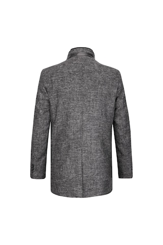 Hatemoğlu Antrasit Slim Fit Hakim Yaka Yünlü Kaşe Palto 2958679 Antrasit