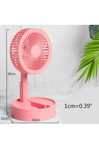 Geri Çekilebilir Ve Katlanabilir Taşınabilir Mini Fan Usb Şarj Akıllı Kişisel Aracı J763ny Pembe