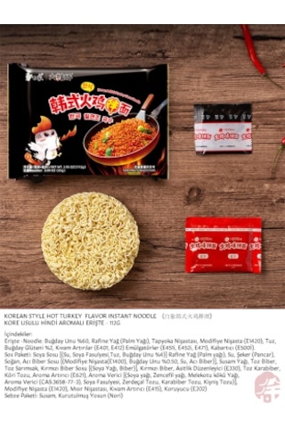 Baıxıang Kore Usulu Hindi Aromalı Erişte Korean Style Hot Turkey Flavor